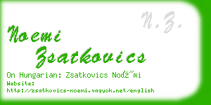 noemi zsatkovics business card